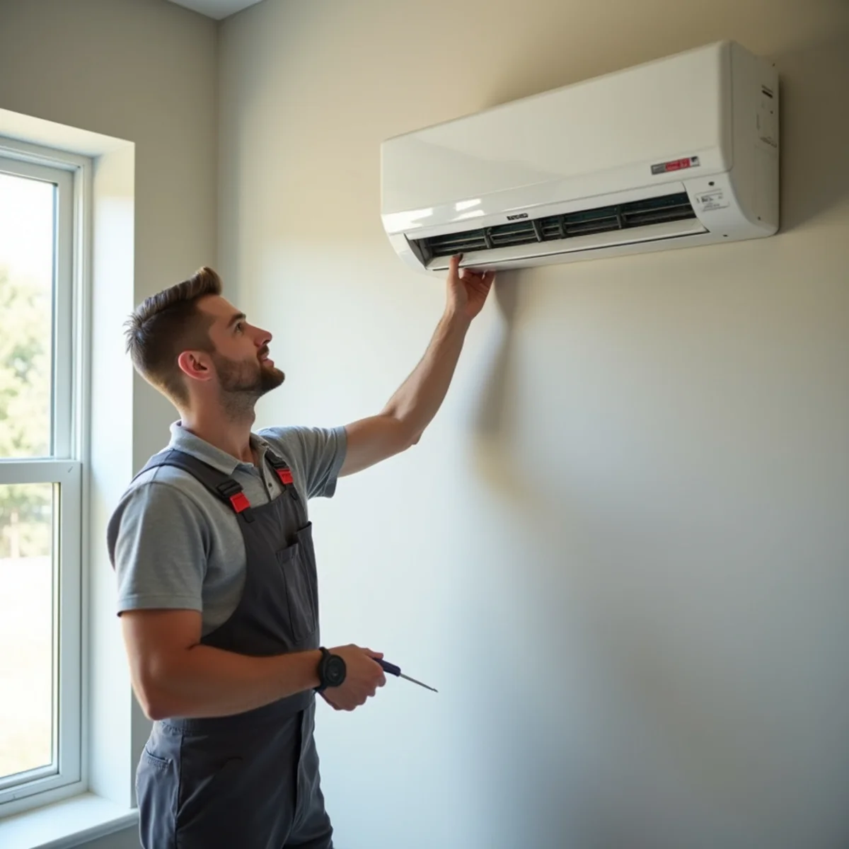 Ductless mini-split indoor unit installed in a room addition in Quakertown, PA