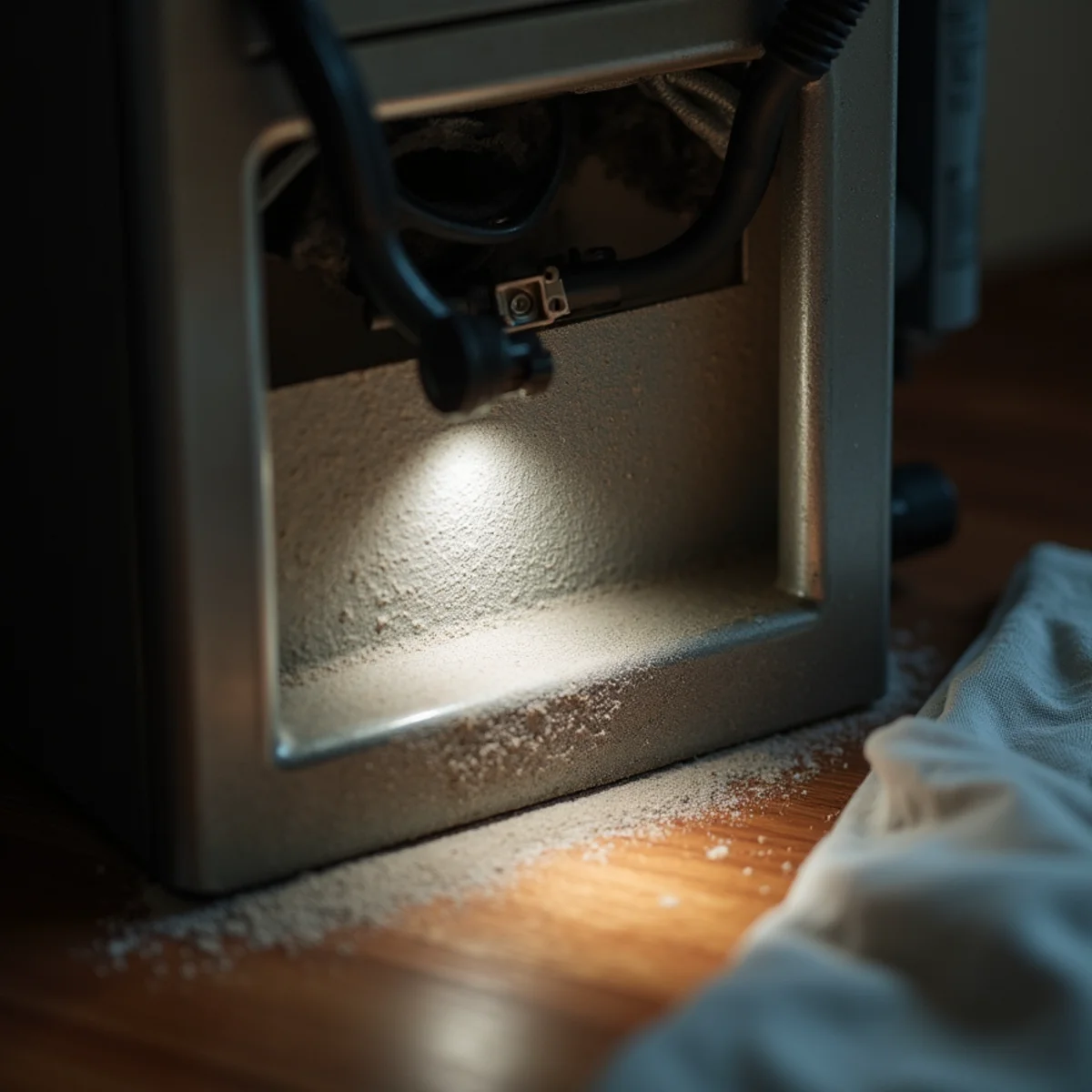 Dust on furnace burners at the first startup of the season