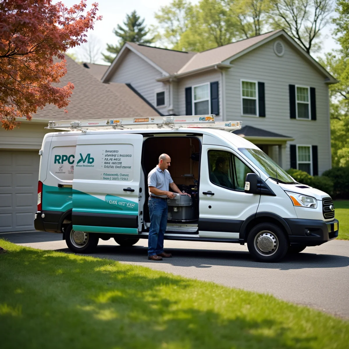 Suburban home HVAC service call in Richland Township, PA near Quakertown