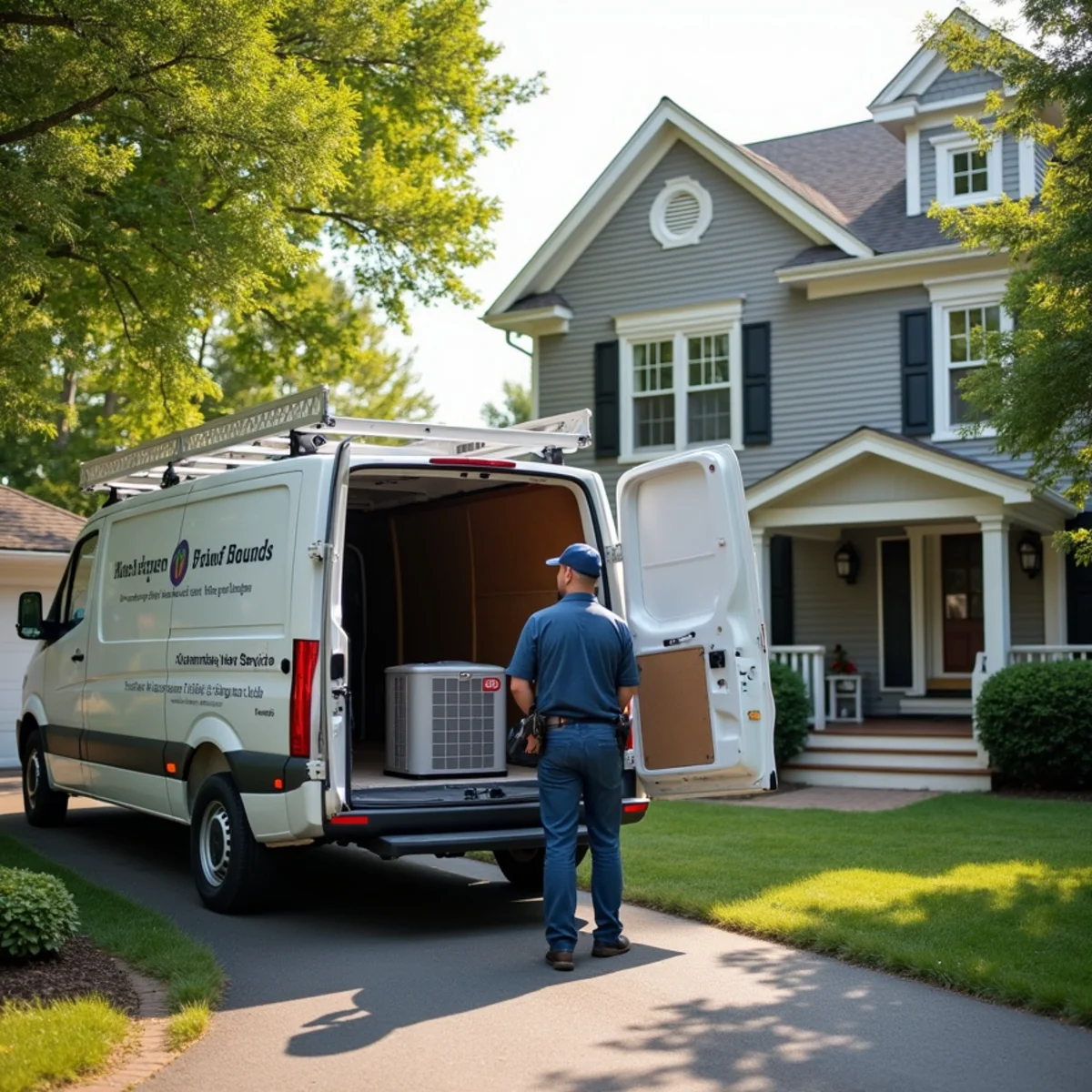 HVAC installation at a historic stone home on West Broad Street, Quakertown, PA